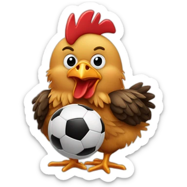 chicken with river plate football team shirt sticker