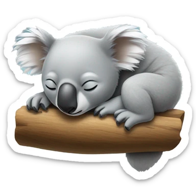 A koala sleeping  sticker