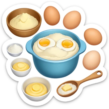 baking ingredients before preparation sticker