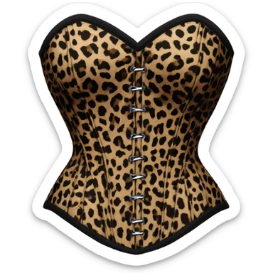 leopard print corset sticker