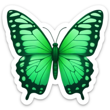 butterfly green sticker