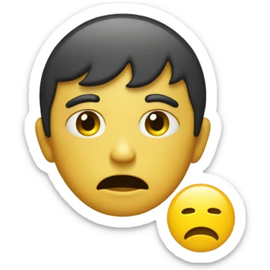 judgmental and shame emotion yellow circle sticker