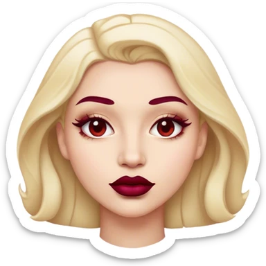 burgundy lips sticker