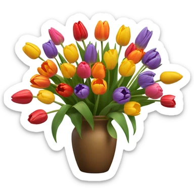 A bouquet of tulips ￼ sticker