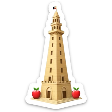 Make the Alexandria tower in egypt emoji with apple emojies style sticker