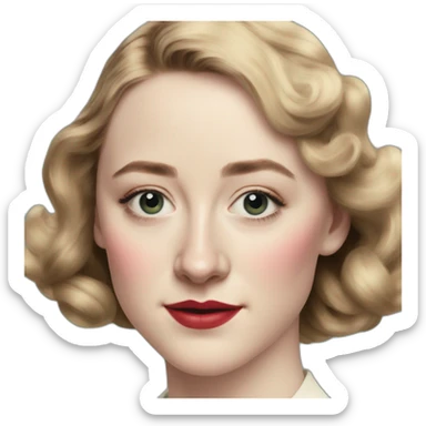 saoirse ronan 1940s face sticker