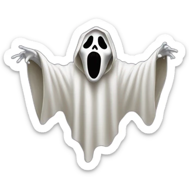 Ghostface scream sticker