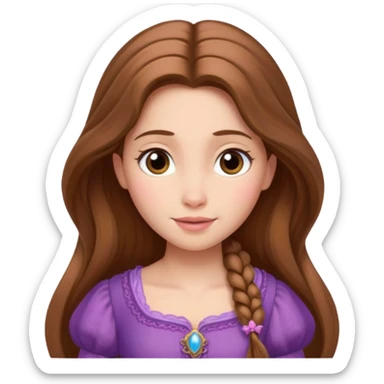 Rapunzel con el pelo marrón sticker