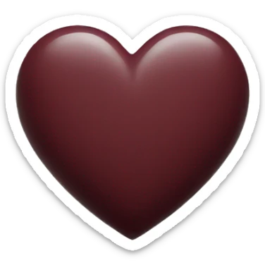 Maroon heart sticker