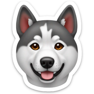 Akita inu brindle grey and red sticker