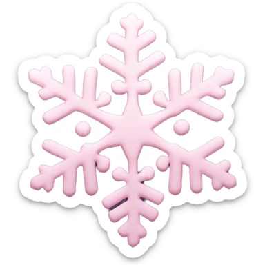 pastel pink snowflake  sticker