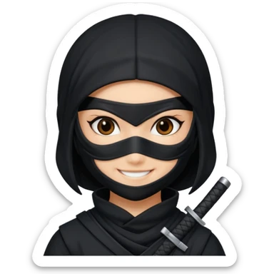 i need girl ninja smile sticker