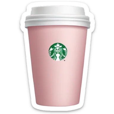 Light pink coffee Starbucks  sticker