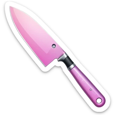 Pink ombre knife with glitter sticker