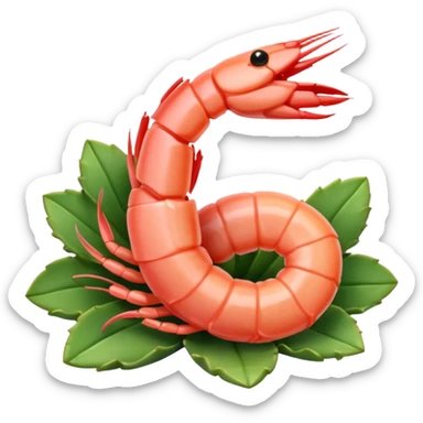 camarón cocido sticker