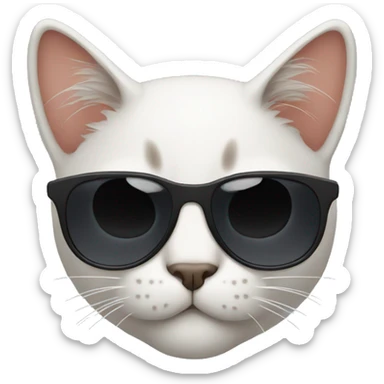 Cat with sunglasses sticker
