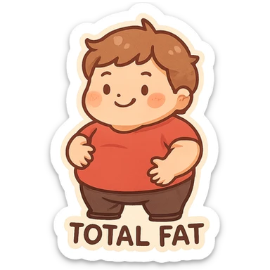 total fat sticker