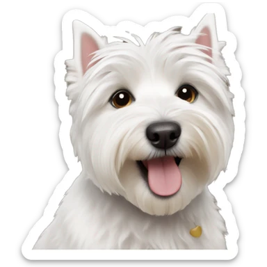 Westie cute dog  sticker