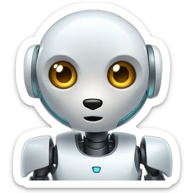 oso robot saltando sticker