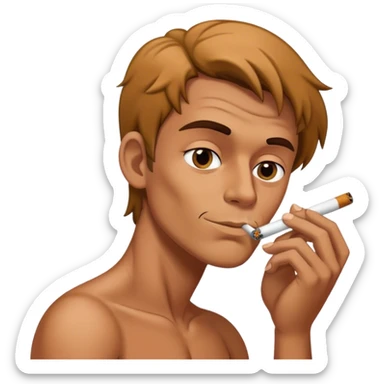Un mec qui fume une gros joint sticker