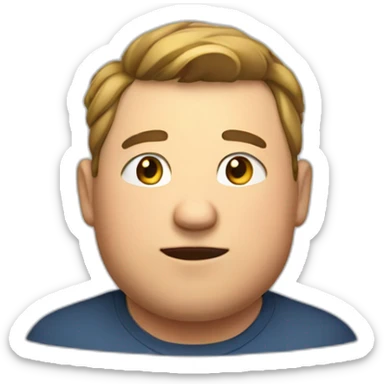 a guy who is fat sticker