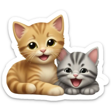 Cat and baby sticker