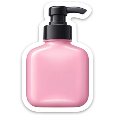 pink bottle skin care product sticker