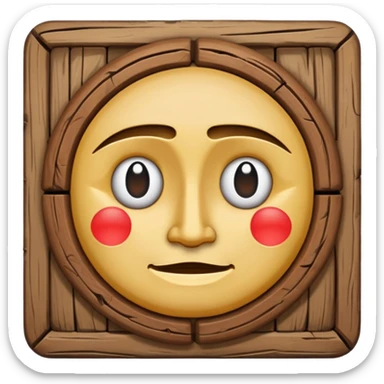 ancient Slavic idol, stylized face, emoji style sticker