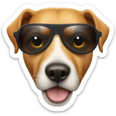 dog wit cool shades sticker