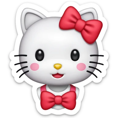 As un emoji de Hello Kitty sticker