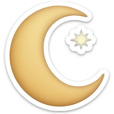 waxing crescent moon sticker