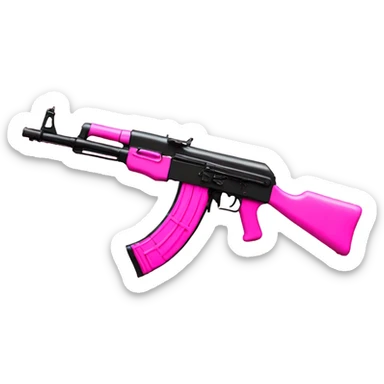 Pink ak 47 sticker