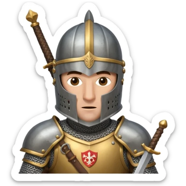 Monty pyton knight with full face covered helmet half body sticker