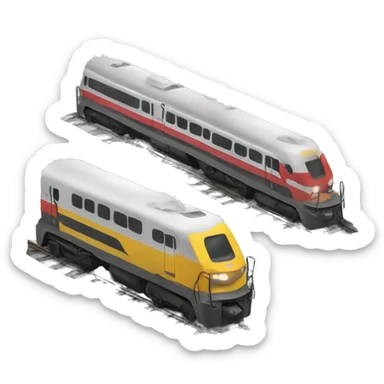 Train and train sticker
