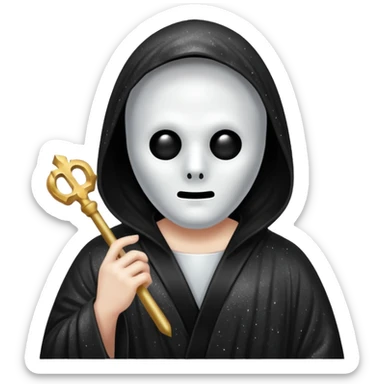 glitter white ghostface killer  sticker