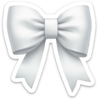 White bow sticker