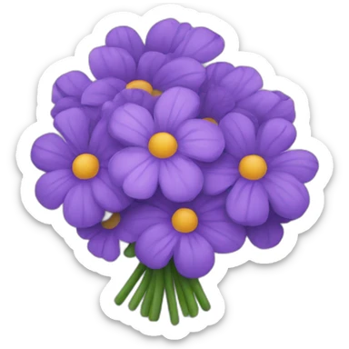 purple flower bouquet  sticker