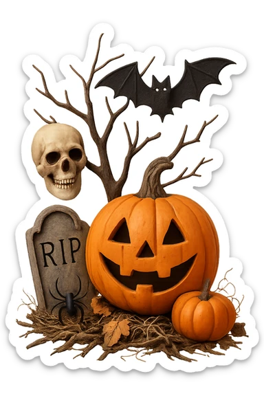 Halloween decorition, remove background sticker
