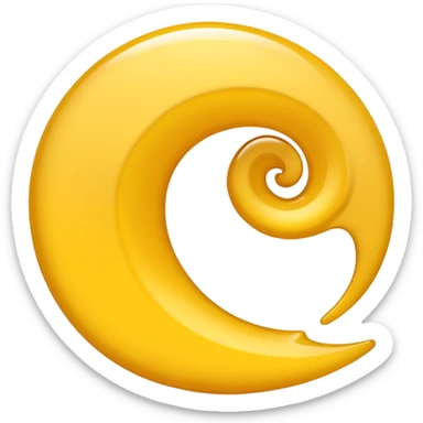 Thin Yellow swirl sticker