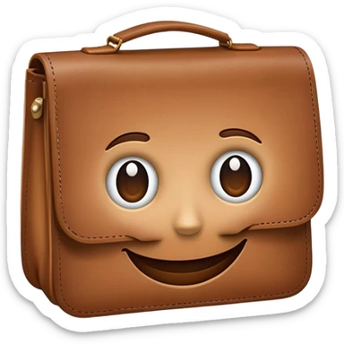 bag with a face on it sticker