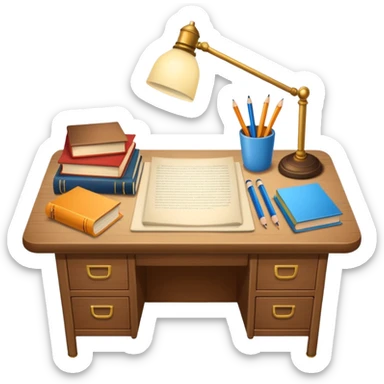 Simple Student Desk sticker
