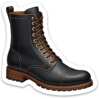 generate me black boots for man sticker