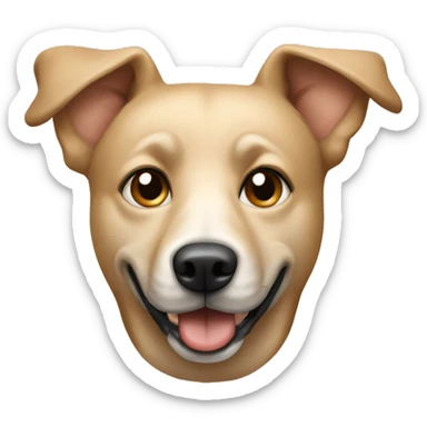 all beige mongrel dog  sticker