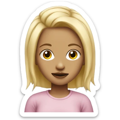 blonde girl with face piercings sticker