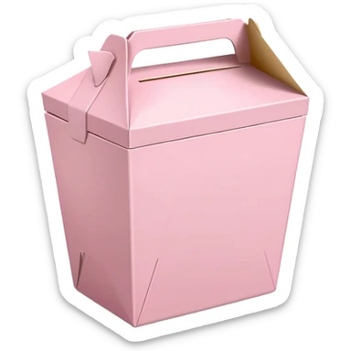 Light pink takeout  sticker