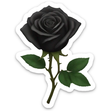 Black rose sticker