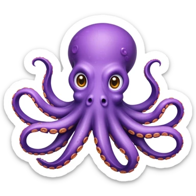 octopus with tentacles spread sticker