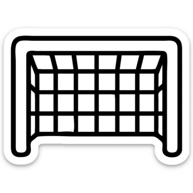 Soccer goal with net sticker
