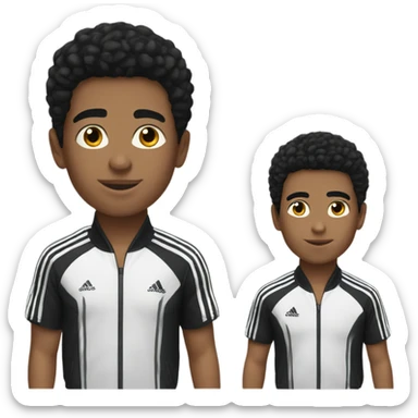 handsome boy with black hair adidas tracksuit  sticker