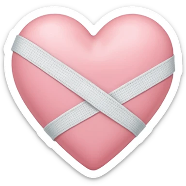 a heart con una venda but light pink  sticker